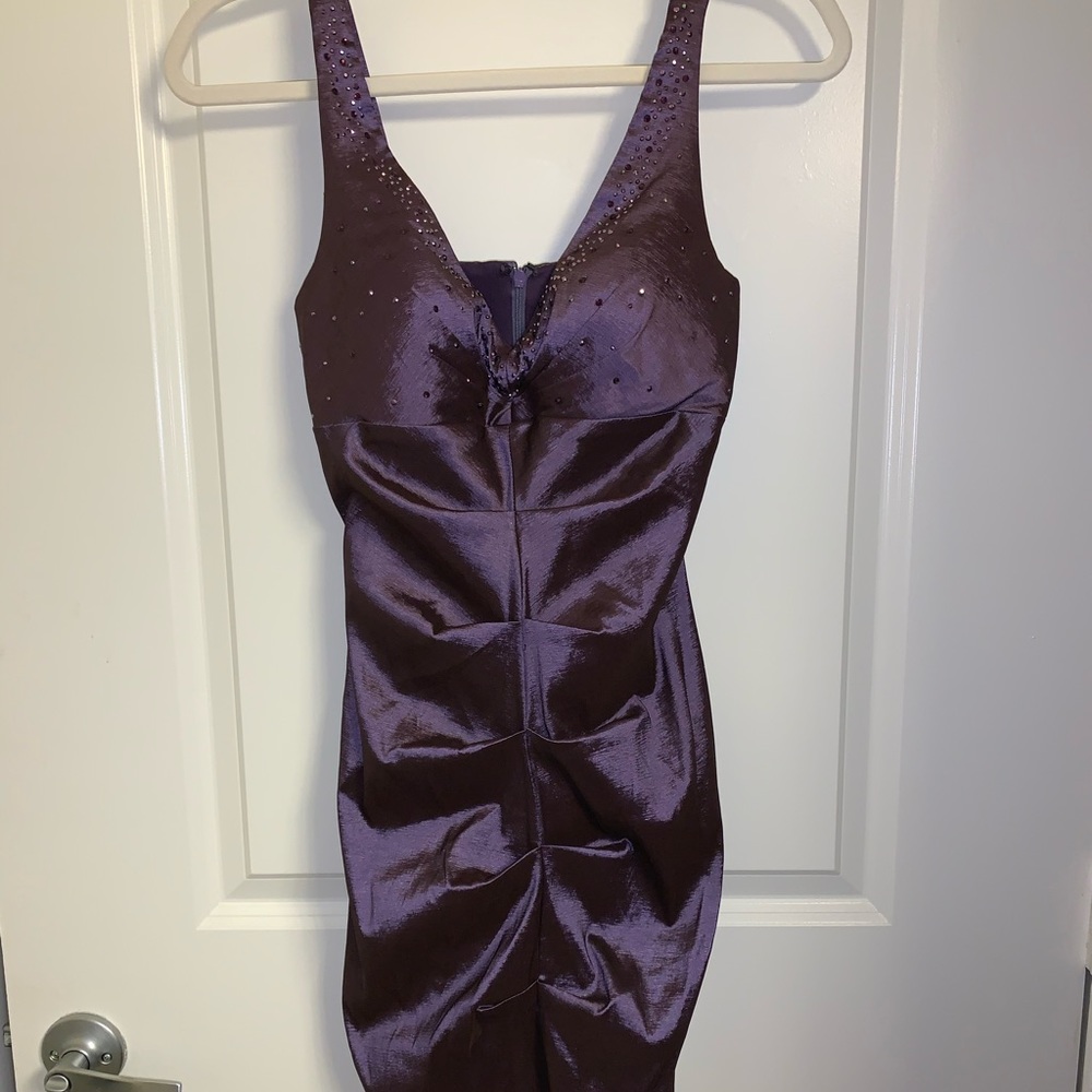 David’s bridal dress size 6 plum dress new